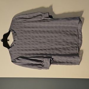 Shein size M blue elbow length sleeve blouse
